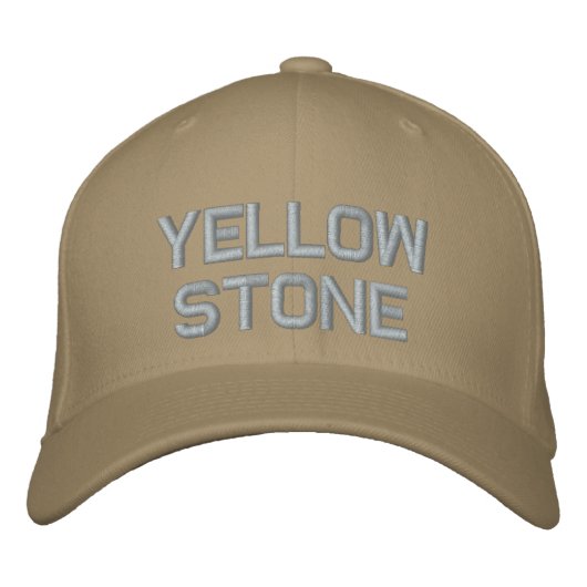 Yellowstone bestickter Baseballkapphut Bestickte Baseballkappe (Vorderseite)