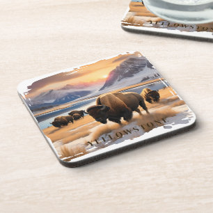 Yellowstone Bison Beverage Coaster Getränkeuntersetzer