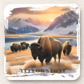 Yellowstone Bison Beverage Coaster Getränkeuntersetzer (Vorderseite)