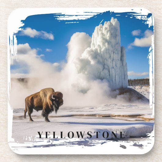 Yellowstone Bison Beverage Coaster Getränkeuntersetzer (Vorderseite)