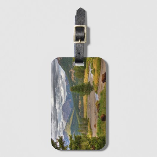 Yellowstone-Bison Gepäckanhänger (Vorderseite Vertikal)