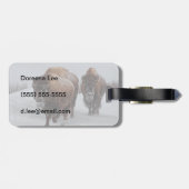 Yellowstone-Bison Gepäckanhänger (Rückseite horizontal)