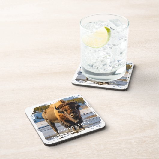 Yellowstone Bison Getränkeuntersetzer (Rechte Seite)