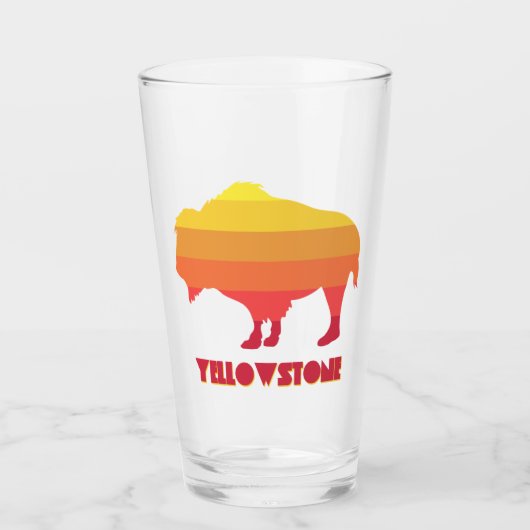 Yellowstone Bison Glas (Vorderseite)