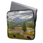 Yellowstone-Bison Laptopschutzhülle (Vorderseite Links)
