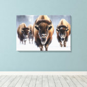 Yellowstone Bison Leinwand Art (Insitu (Holzboden))
