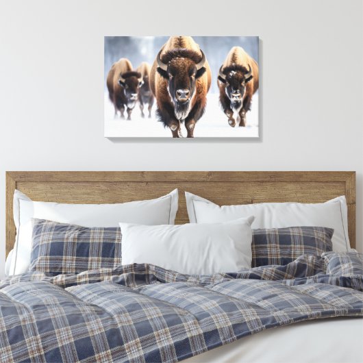 Yellowstone Bison Leinwand Art (Insitu (Schlafzimmer))