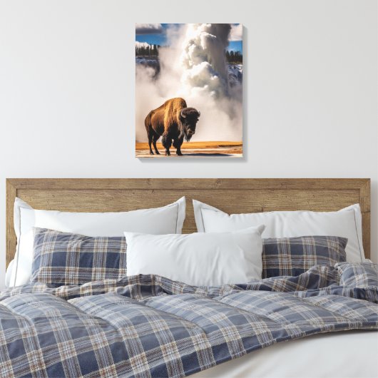 Yellowstone Bison Leinwand Art (Insitu (Schlafzimmer))
