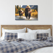 Yellowstone Bison Leinwand Art (Insitu (Schlafzimmer))