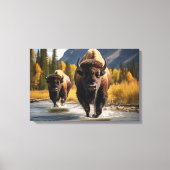 Yellowstone Bison Leinwand Art (Vorderseite)