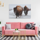Yellowstone Bison Leinwanddruck (Insitu (Wohnzimmer))