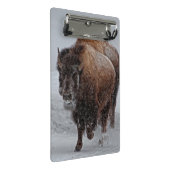 Yellowstone-Bison Mini Klemmbrett (Schrägansicht)