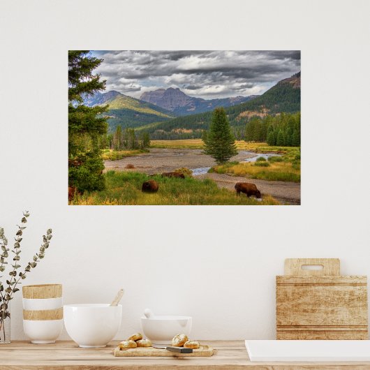 Yellowstone Bison Poster (Küche)