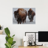 Yellowstone Bison Poster (Heimbüro)