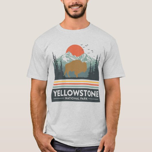 Yellowstone Bison Sunset T - Shirt (Vorderseite)