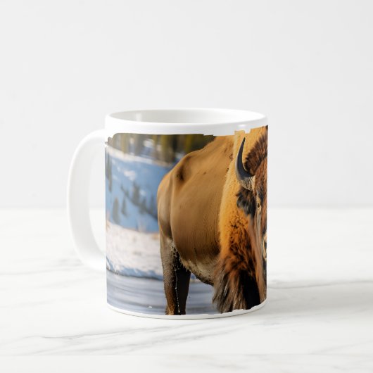 Yellowstone-Bison-Tasse Kaffeetasse (Vorderseite Links)