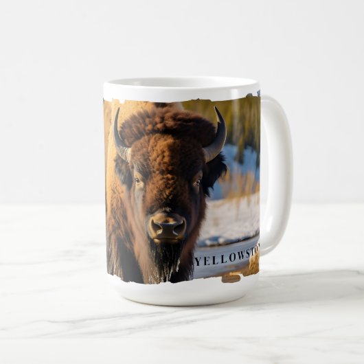 Yellowstone-Bison-Tasse Kaffeetasse (VorderseiteRechts)