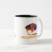 Yellowstone Bison Zweifarbige Tasse (VorderseiteRechts)