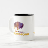 Yellowstone Bison Zweifarbige Tasse (Vorderseite Links)