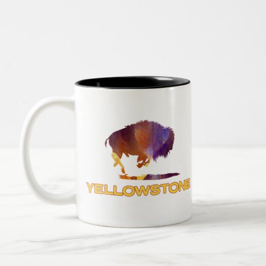 Yellowstone Bison Zweifarbige Tasse (Links)