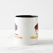 Yellowstone Bison Zweifarbige Tasse (Mittel)