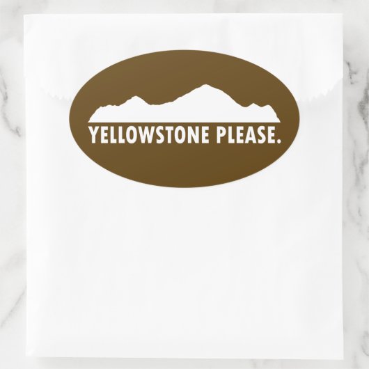 Yellowstone Bitte Ovaler Aufkleber (Tasche)