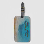 Yellowstone Blue Hot Spring Foto National Park Gepäckanhänger (Vorderseite Vertikal)