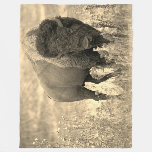 Yellowstone Buffalo Fleecedecke (Vorderseite)
