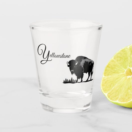 Yellowstone Buffalo Schnapsglas (Vorderseite)