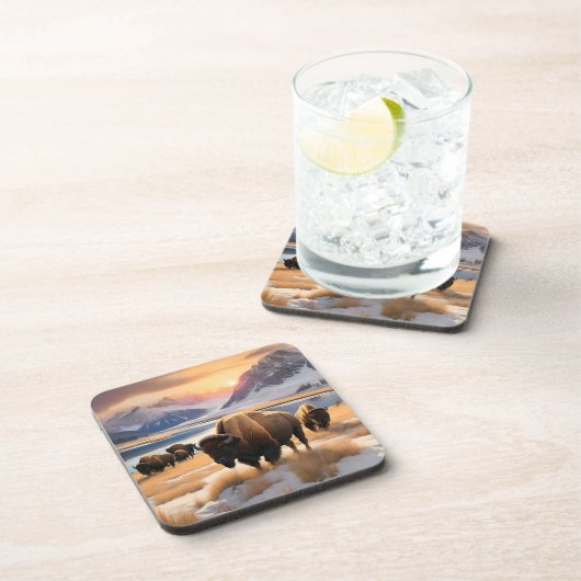 Yellowstone Buffalo Untersetzer Set (Rechte Seite)