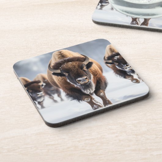 Yellowstone Buffalo Untersetzer Set (Linke Seite)