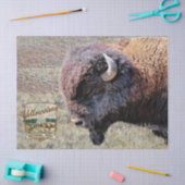 Yellowstone-Büffel mit Park-Logo Seidenpapier (Basteln)