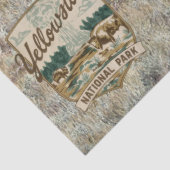Yellowstone-Büffel mit Park-Logo Seidenpapier (Detail)