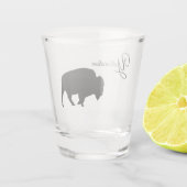 Yellowstone-Büffel Schnapsglas (Rückseite)