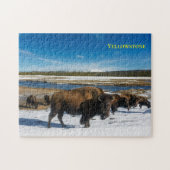 Yellowstone-Büffel-Spiel-Puzzlespiel Puzzle (Horizontal)