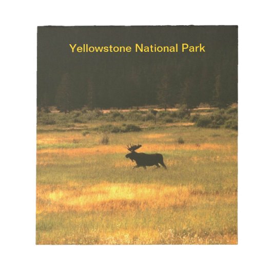 Yellowstone Bull Moose Notepad Notizblock (Vorderseite)