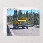 Yellowstone-Bus überquert die Fischereibrücke Postkarte (Vorne/Hinten)