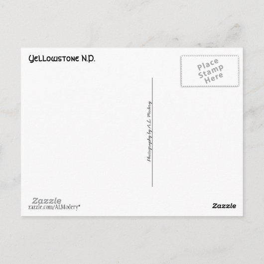 Yellowstone Collage 2 Postkarte (Rückseite)