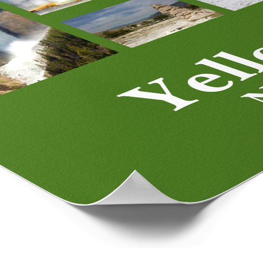 Yellowstone Collage (Portrait) Poster (Ecke)