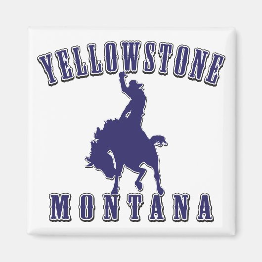 Yellowstone-Cowboy-Blue Magnet (Vorne)