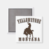Yellowstone-Cowboy Magnet (Vorderseite/Rückseite)