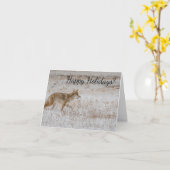 Yellowstone Coyote Greeting Card Karte (Gelbe Blume)