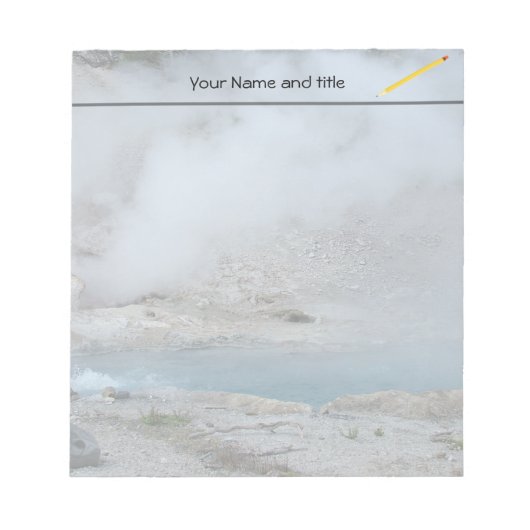 Yellowstone-Dampfgeyser Notizblock (Vorderseite)