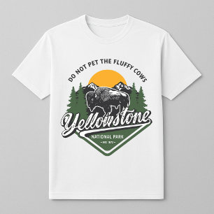 Yellowstone darf das Bison der flauschigen Kühe ni T-Shirt
