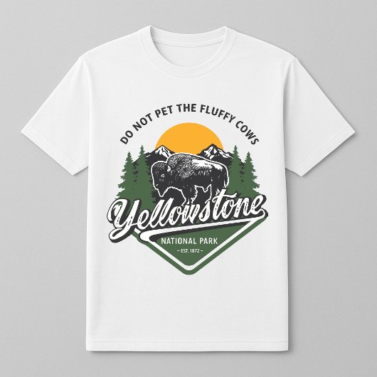Yellowstone darf das Bison der flauschigen Kühe ni T-Shirt