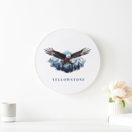 Yellowstone Eagle Große Wanduhr (Zuhause)