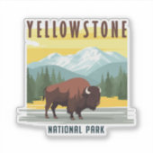 Yellowstone: Eine Retroreise Aufkleber (Vorderseite)