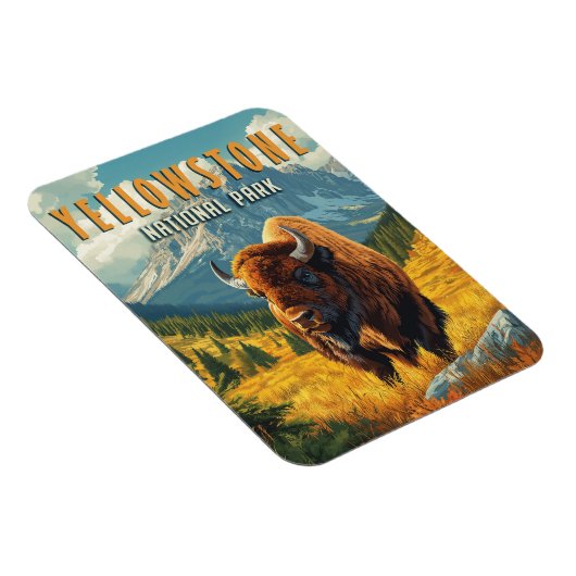 Yellowstone: Eine Retroreise Magnet (Rechte Seite)