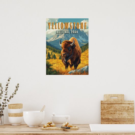 Yellowstone: Eine Retroreise Poster (Küche)