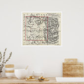 Yellowstone Eisenbahn & Hotel Karte 1900 Poster (Küche)